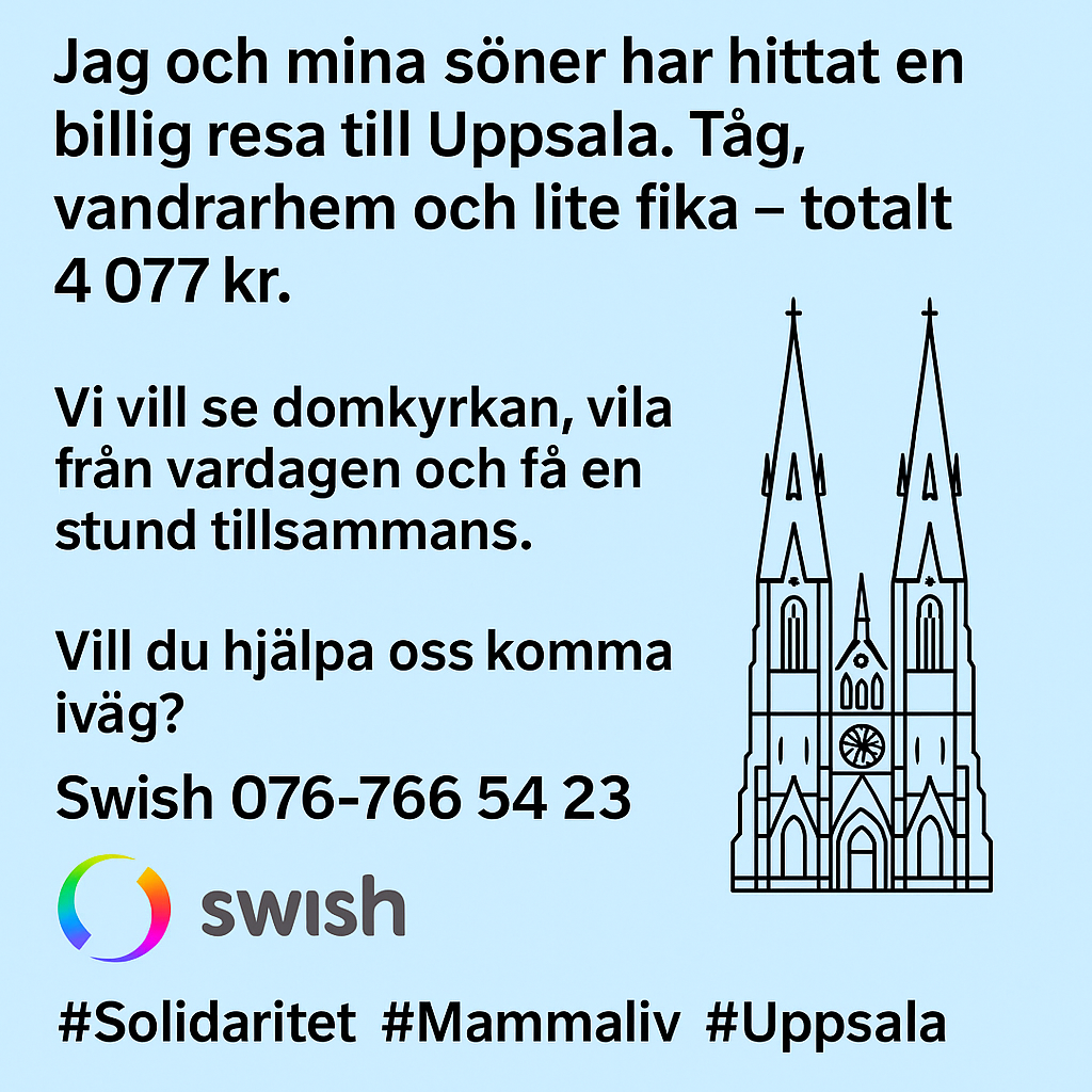 Vi drömmer om Uppsala, vill du hjälpa oss dit?