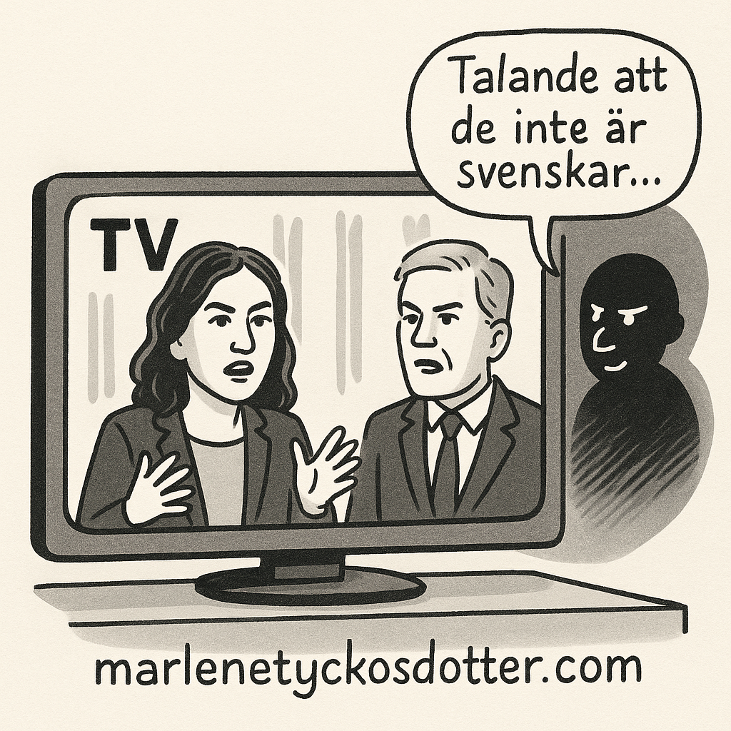 SD:s rasism avslöjad i direktsändning, när svenskhet görs till hudfärg