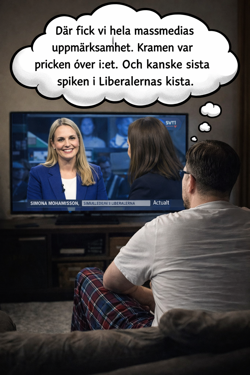 Simona Mohamsson (L) och Jimmie Åkessons kram